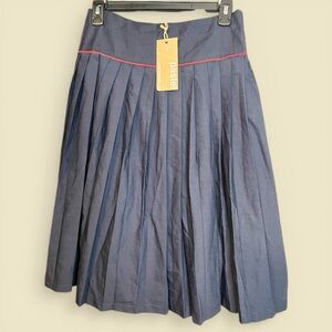 New teen girls navy A-Line pleated skirt